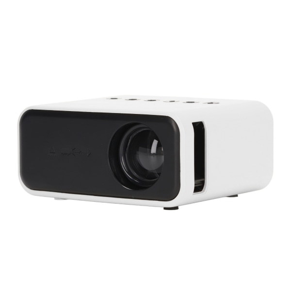 Miniprojektor Bærbar Mini Hjemmefilmprojektor HD LED Mikro Mobiltelefon Sammeskjermprojektor for bærbar PC TV Telefon Nettbrett Hvit EU-plugg 100-240V