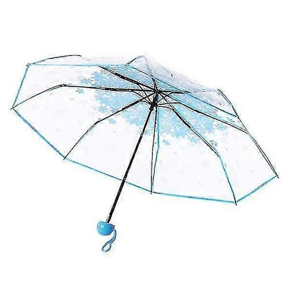 Transparent Regnparaply Kirsebærblomst Sammenfoldelig Paraply