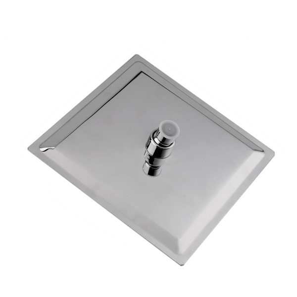 1 stk Celling monteret 8" rustfrit stål regnbrusehoved Krom badeværelses brusehoved