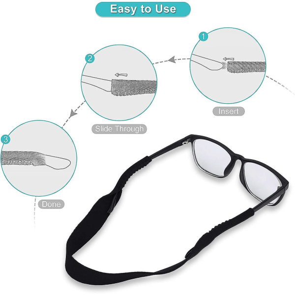 Sportglasögonrem - Elastisk sladdhållare för glasögon och solglasögon