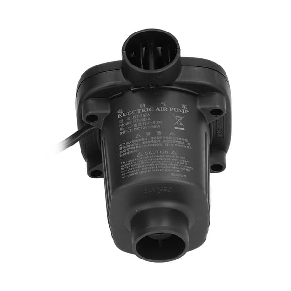 Luftpump DC12V 50W 2 Funktionella Munstycken Lättviktig Inflatorpump för Gummibåt