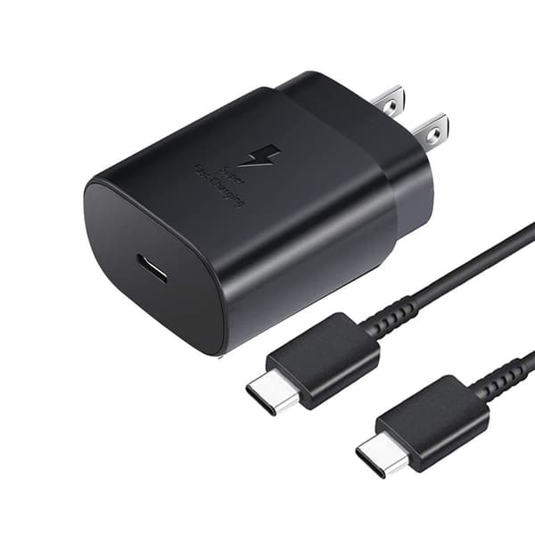 25W Lader USB Type C Strømadapter Veggladerblokk Ladekabel for Samsung S21S20
