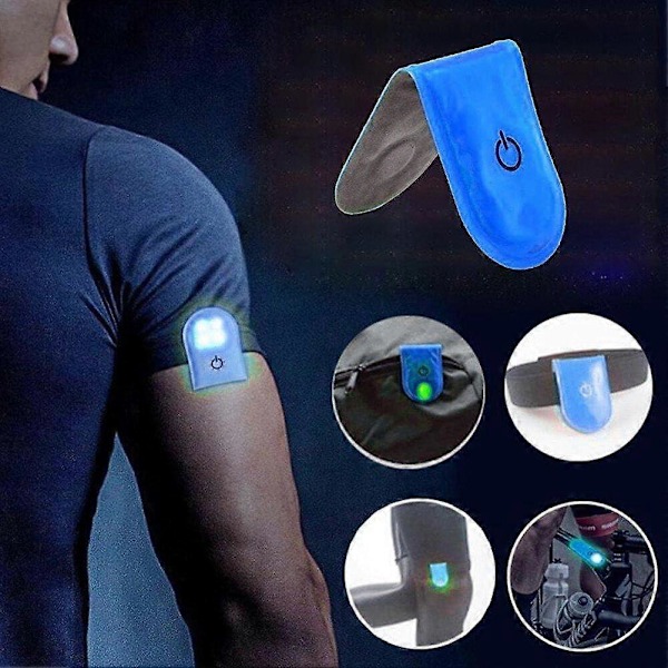 4 stk. Natløb Reflektor Magnetisk Clip-On Strobe Udendørs Sport LED Sikkerhedslys Advarsel Cykling Gå Reflektor