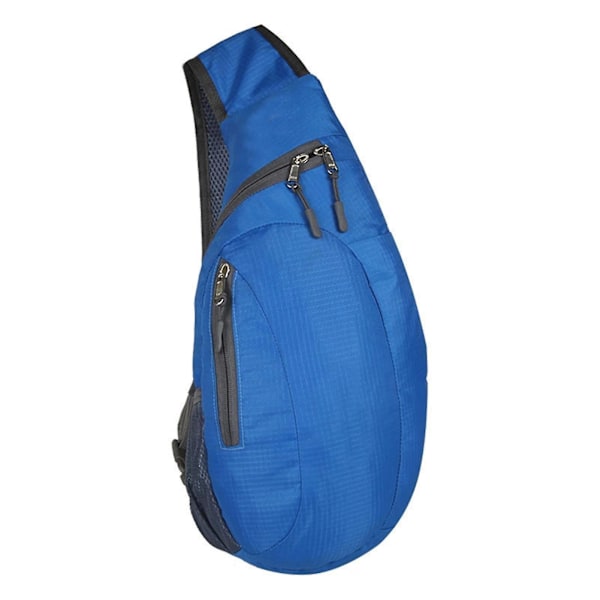 Waterproof Unisex Blue Nylon Chest Bag Crossbody Sling for Travel Sport