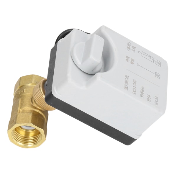 Motorisert Kuleventil Elektrisk 2-veis Normalt Lukket Manuell Automatisk DN20 DC12V~24V