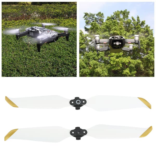 2 stk Plast-Reservepropeller 7238F Dronetilbehør Passer til DJI Mavic AIR 2 Drone Hvit