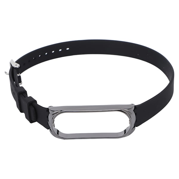 Rem for Xiaomi Mi Band 6/5 NFC med metallspenne i silikon, svart