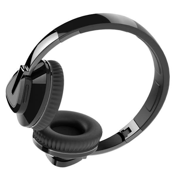 Bluetooth-headset kraftig bas stereo blød behagelig trådløs Bluetooth-hovedtelefon til computer mobiltelefon sort
