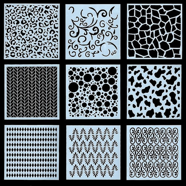 Prägemappe DIY-käsitöihin - 9 mallin sarja paperikortteihin, valokuva-albumeihin ja hääkoristeisiin (5,1 x 5,1 tuumaa)