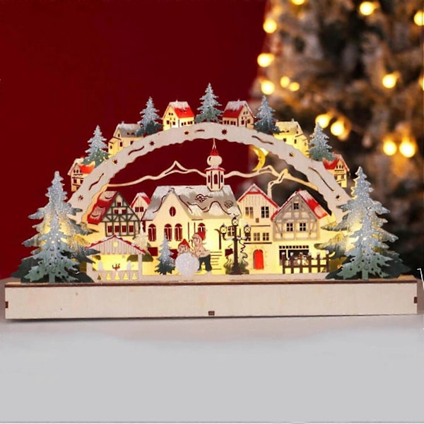 Upplyst Julby, Upplyst Julhus, Träsnöflinga