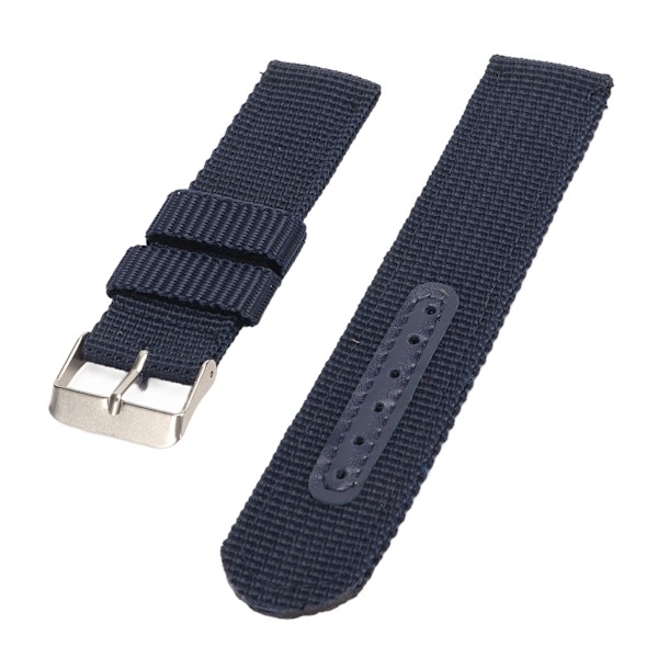 Blå Quick Release watch Mjuk nylon canvas watch för män kvinnor 22mm