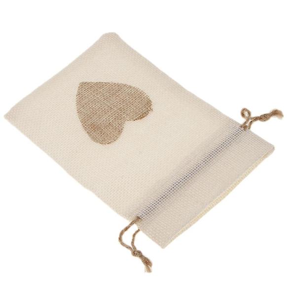 30 st Jute Dragsko Påsar Presentpåsar Säck Bröllopsfest Favörer Beige
