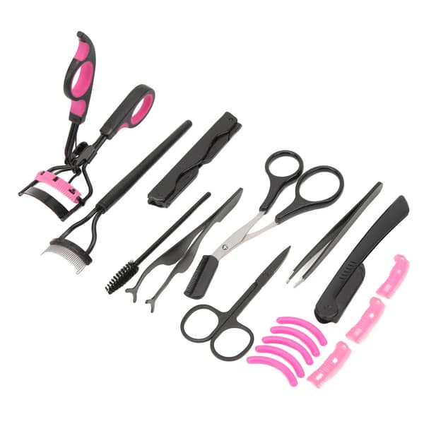 Øjenvippekam Børste Makeupværktøj Professionel Øjenvippeseparator Vippebukker Bryn Pincet Trimmer Saks Sæt