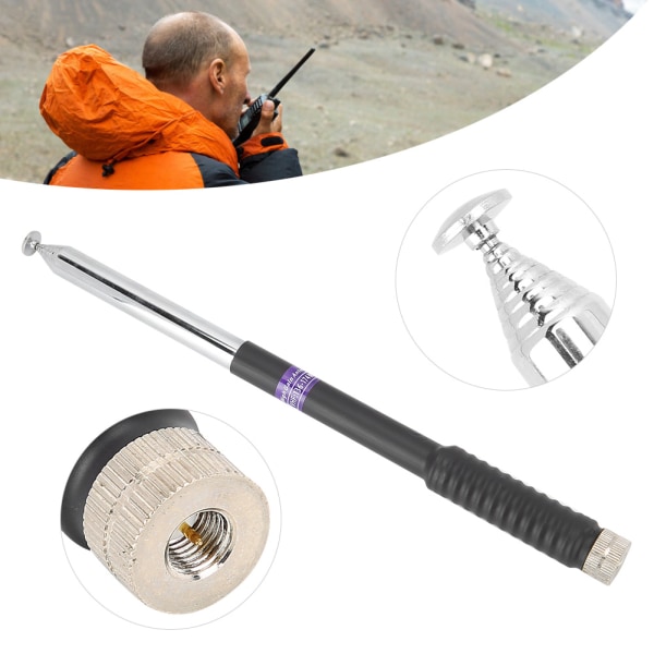 Antikollision aluminiumslegering Lang trækstang Antenne SMA hanstik VHF 136-174MHz