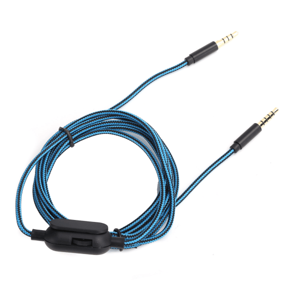 Hovedtelefonkabel med 3,5 mm til 3,5 mm stiklydstyrkekontrol til Logitech Astro A40 A10 A30