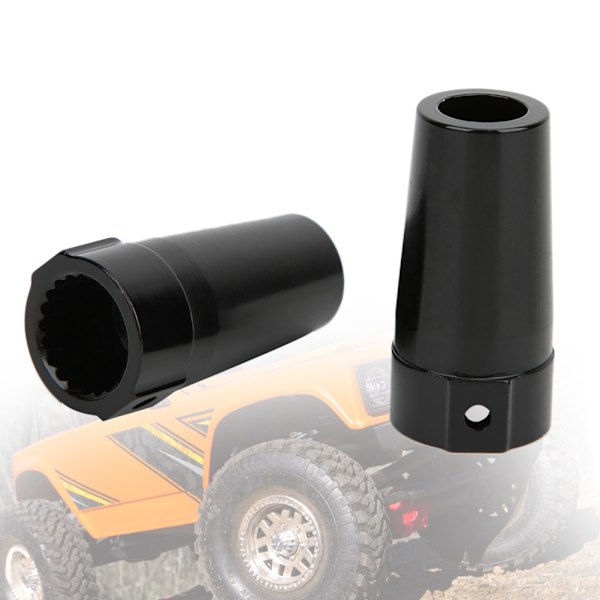 2 stk. Aluminiumslegering Bagaksel Bøsning Tilbehør Passer til Wraith AX90018 90020 1/10 RC BilSort