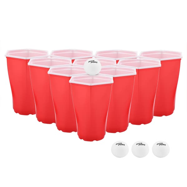 Hexcup Beer Pong punainen pelikuppisetti juhliin