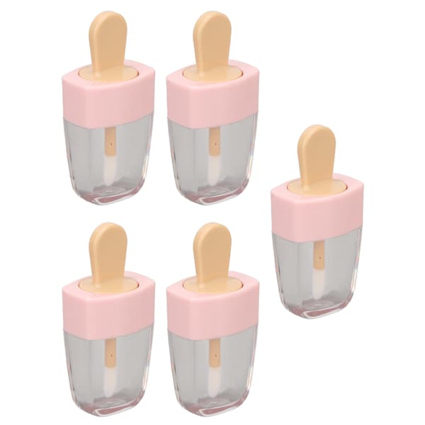 5 stk. 5 ml tomme læbeglasrør isformet forhindrer lækage DIY læbeglasbeholder