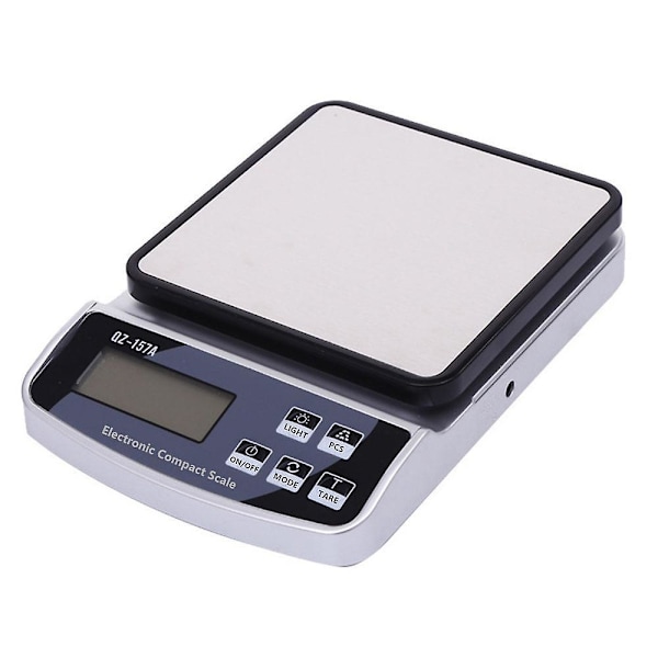 Bærbar Oppladbar Digital Kjøkkenvekt 15kg x 0.1g