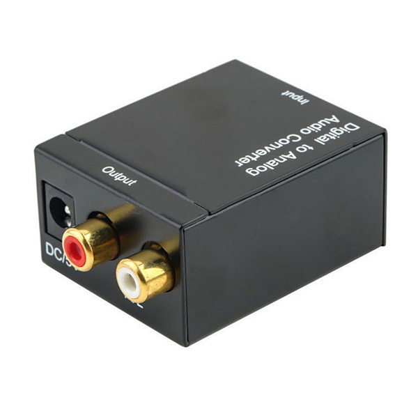 Optisk koaksial Toslink digital til analog lydkonverteradapter