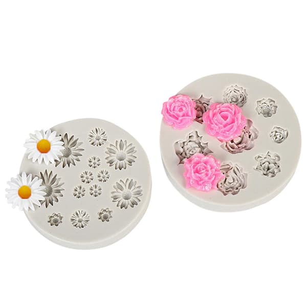 3D Blomst Silikoneform Kagepynt Topper Silikone Jello Sukker Chokolade Fondantforme