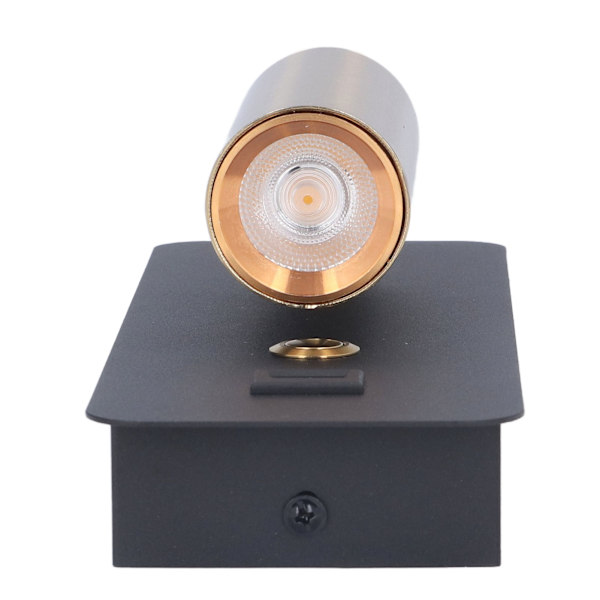 LED-vegglysnøkkelbryter Minimalistisk USB-lading Svart Gull Nøytral belysning Vegglamper for nattbord 85 til 265V