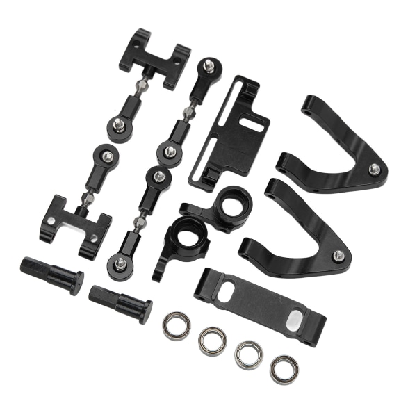 RC Aluminium Övre nedre upphängningsarm Styrkopp Hexadapter Set för WPL D12 RC CarBlack
