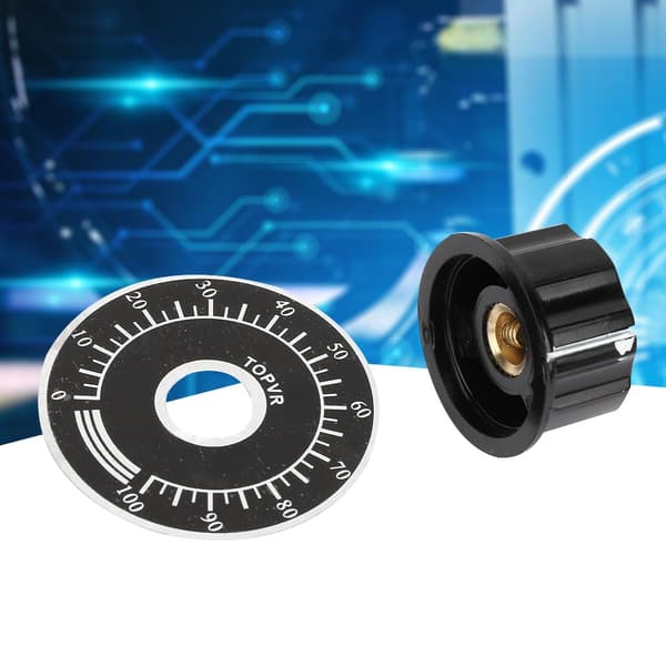 MF A03 Potentiometer Räfflade Rattar Volymkontrolllock Digital Skalplatta