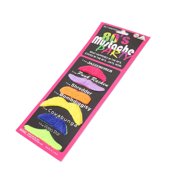 Färgglada falska mustascher Självhäftande falska mustascher Stick för jul Halloween fest