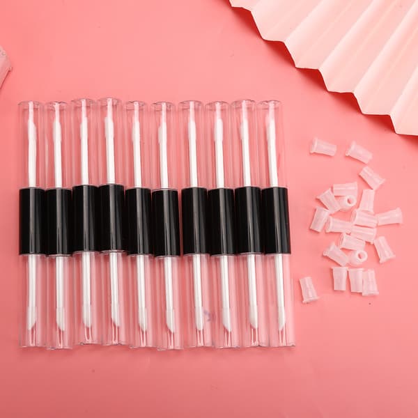 10 stk. 5 ml tomme dobbelthovedede lipglossrør dobbeltsidede DIY læbestiftflasker
