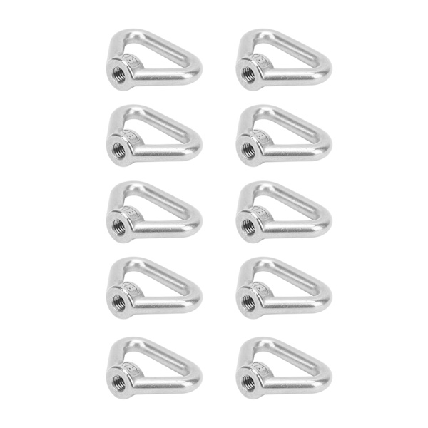 10 st Silver skruvmutter 304 rostfritt stål triangelring mutter öga mutterfäste M8