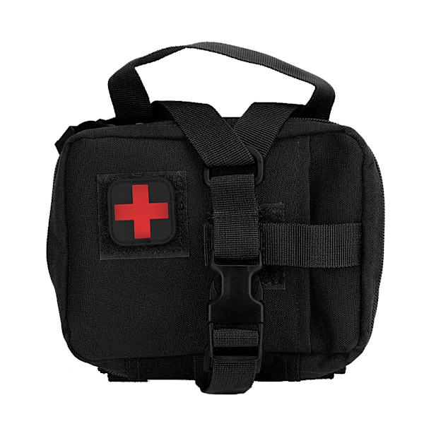 Molle Portable Military First Aid Supplies Kit Survive Medicine Opbevaringspose (sort)