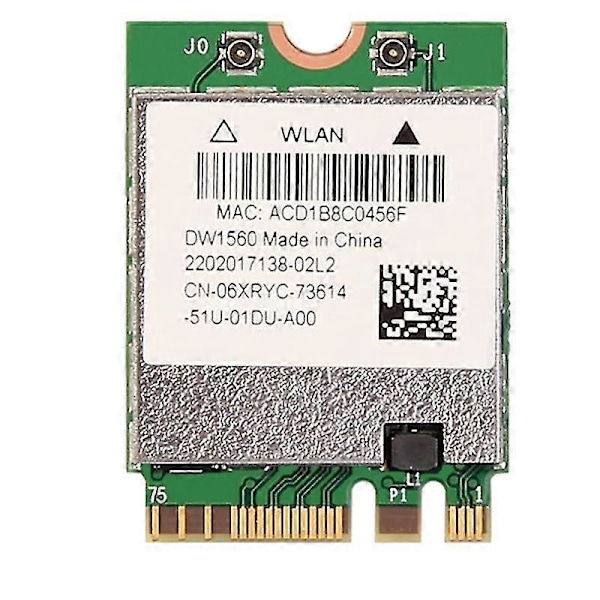 BCM94352Z DW1560 M.2 Wifi -sovitin Langaton kortti 1200Mbps 802.11Ac 2.4Ghz/5G Bluetooth 4.0 NGFF-kortti, yhteensopiva OS:n kanssa