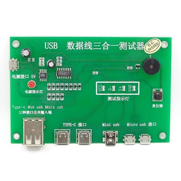 USB Kabel Tester, Data Wire Test Fixture Præcis Type-c/mini Usb/-usb USB Kabel Tester Opladnings Cab-DT