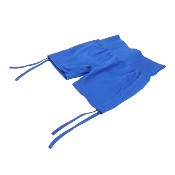 Treningsshorts for kvinner Høyt midje Hofteløftende Svetteabsorberende Slim Fit Elastisk Lady Yoga-shorts med snøring i siden Blå