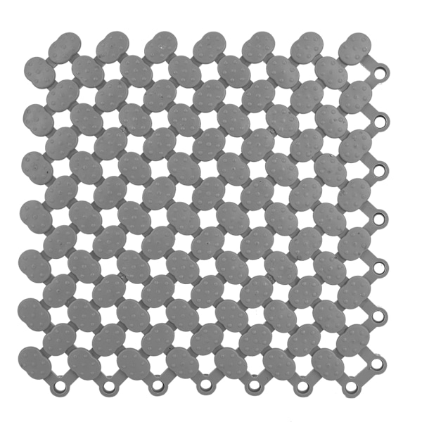 6 st 20x20cm halkfria flätfogade golvmattor för kök badrum dusch pool balkong (mörkgrå)