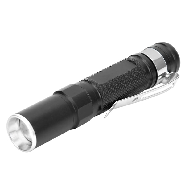 Utomhus Bärbar Mini LED Ficklampa Teleskopisk Pen Form Ljus Ficklampa för Emergencyblack