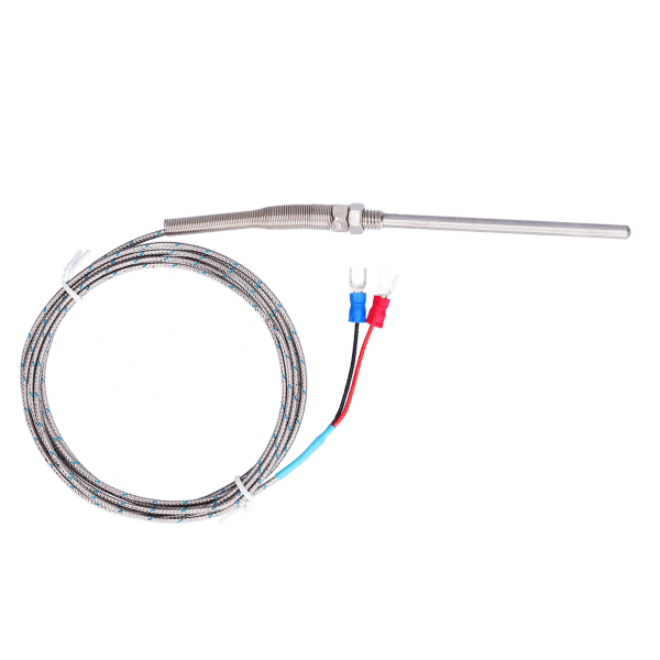 K Type Temp Termoelement Temperatursensor Termisk Probe Rustfritt stål 0~600℃ WRNT187 (Rød Svart linje Type 1 Meter)