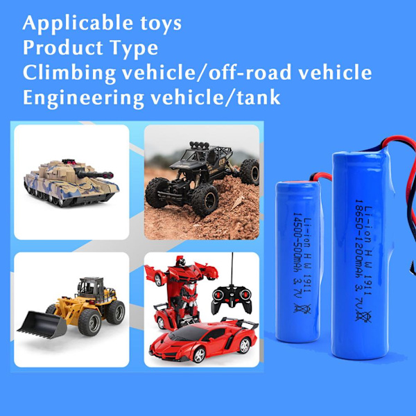 Litiumioniakku Ladattava 3,7 V litiumioniakku RC Stunt Car B:lle B