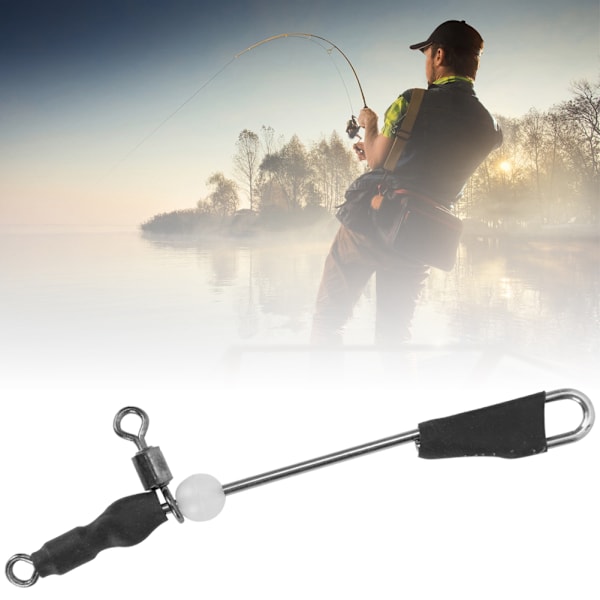 10 st legering kopparfiskeanslutningar rullande lekande med lysande pärlor fiskeredskap tillbehör svart+silver