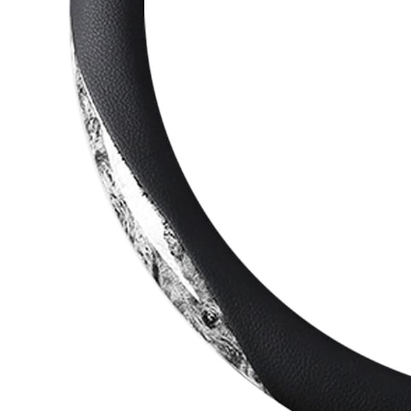 38 cm rattkåpa i konstläder kolfiber svettabsorberande halkskydd ratt skydd grå