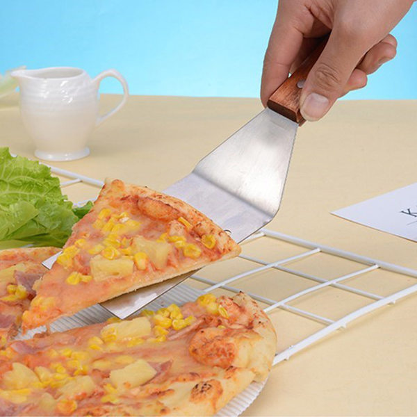 3 stk/sett Rustfritt stål Pizza Spade Løfter Kutter Grill Turner Bakespade Kokeverktøy