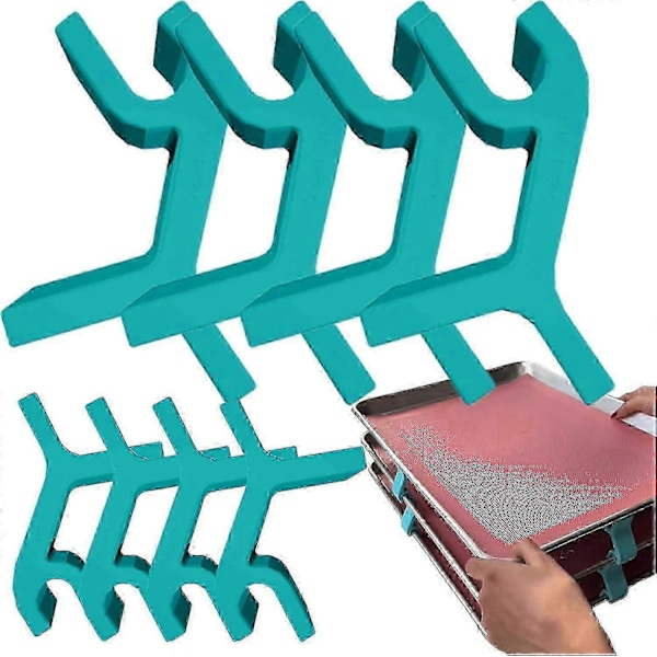 8 Brickstaplar Set|Staplar för Kakplåtar|Staplar för Bakplåtar, Utrymmesbesparande Baktillbehör