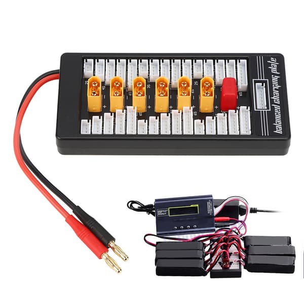 XT60 4.0 Bananplugg Parallell Ladebrett RC Batteri Ladebrett Para Board Svart
