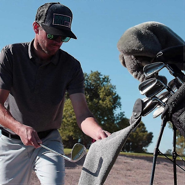 Magnetisk Handduk Kompatibel Starkt Grepp Golfbil eller Klubbor Grön
