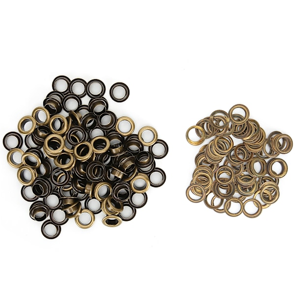 100 stk. 8 mm hule nitter bronze sko hul nitte håndlavet læder gennem øje til sko