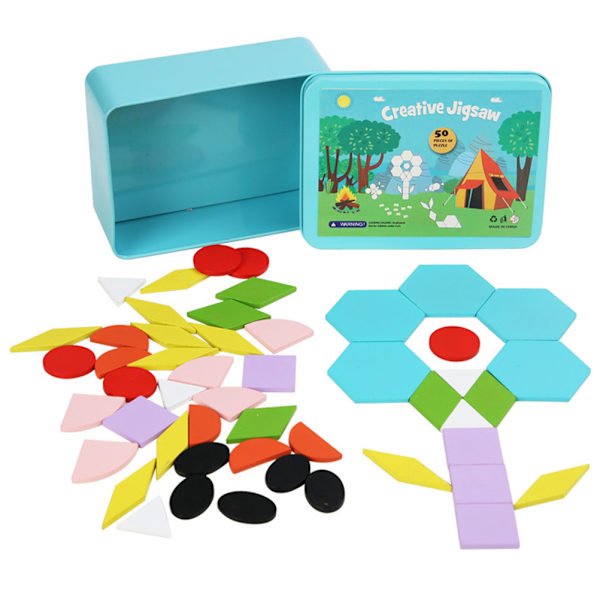 Trä Geometriska Pussel Leksaker Förskola Trä Pussel Spel Barn Pedagogiska Leksaker Present