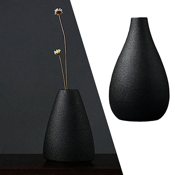 Minimalistisk Keramisk Blomstervase Skulptur Bordpynt Kontor Stue D