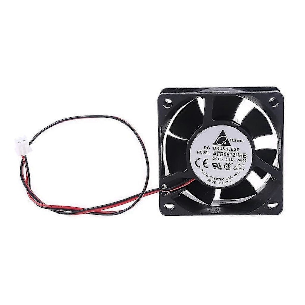 6cm Afb0612hhb CPU för Chassikylfläkt 6015 6025 12V 0.18A Testad Fungerande Kylare för Delta