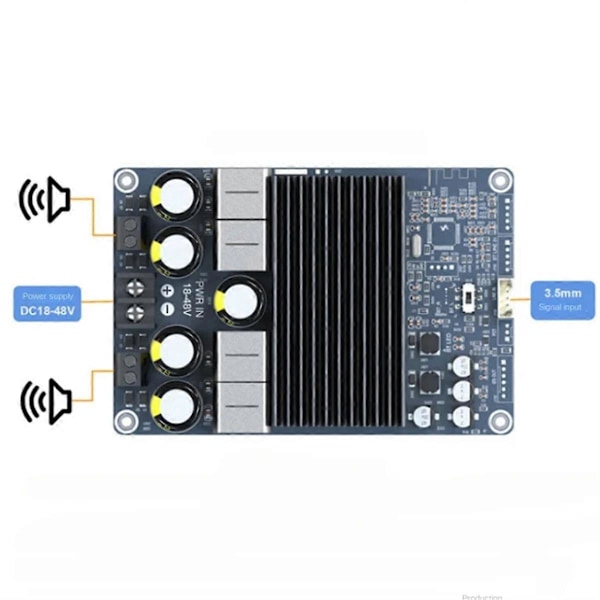 TPA3255 Digital Effektforstærker Lydkort 2x300W 2.0CH Hifi Stereo Forstærker